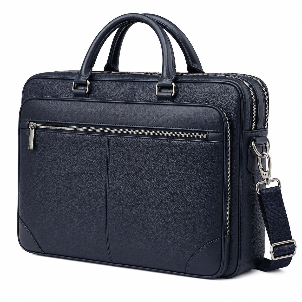 Elegante Dunkelblaue Laptoptasche mit Abnehmbarem Schultergurt