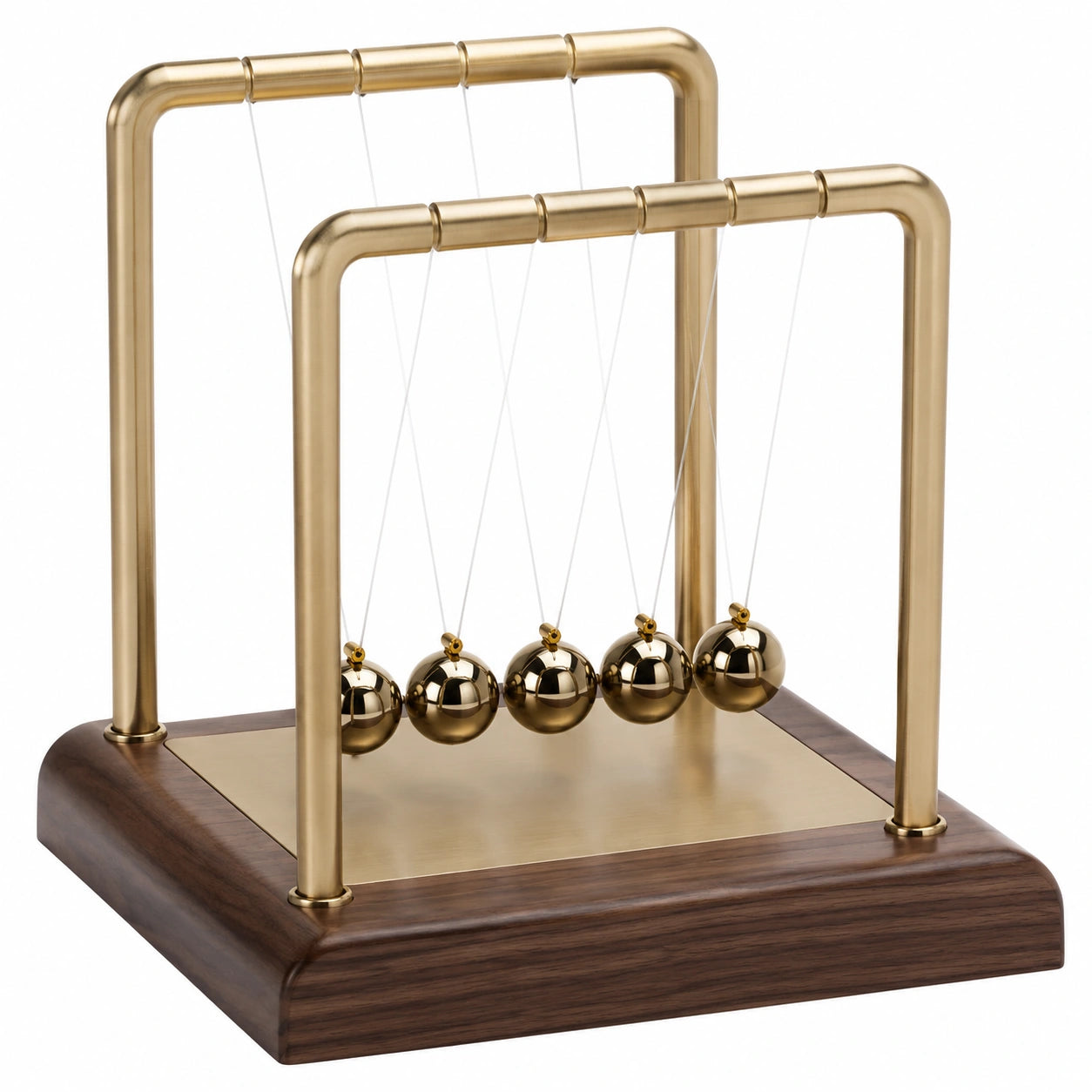 Newtonpendel Schreibtischspielzeug Gold Braun