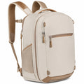 Eleganter Rucksack Beige mit Mehreren Fächern und Verstellbaren Riemen