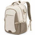 Laptop Rucksack 15 Zoll Beige mit Zahlenschloss und USB-Anschluss