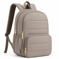 Moderner Beiger Rucksack mit 15 Zoll Laptopfach und Regenschutz