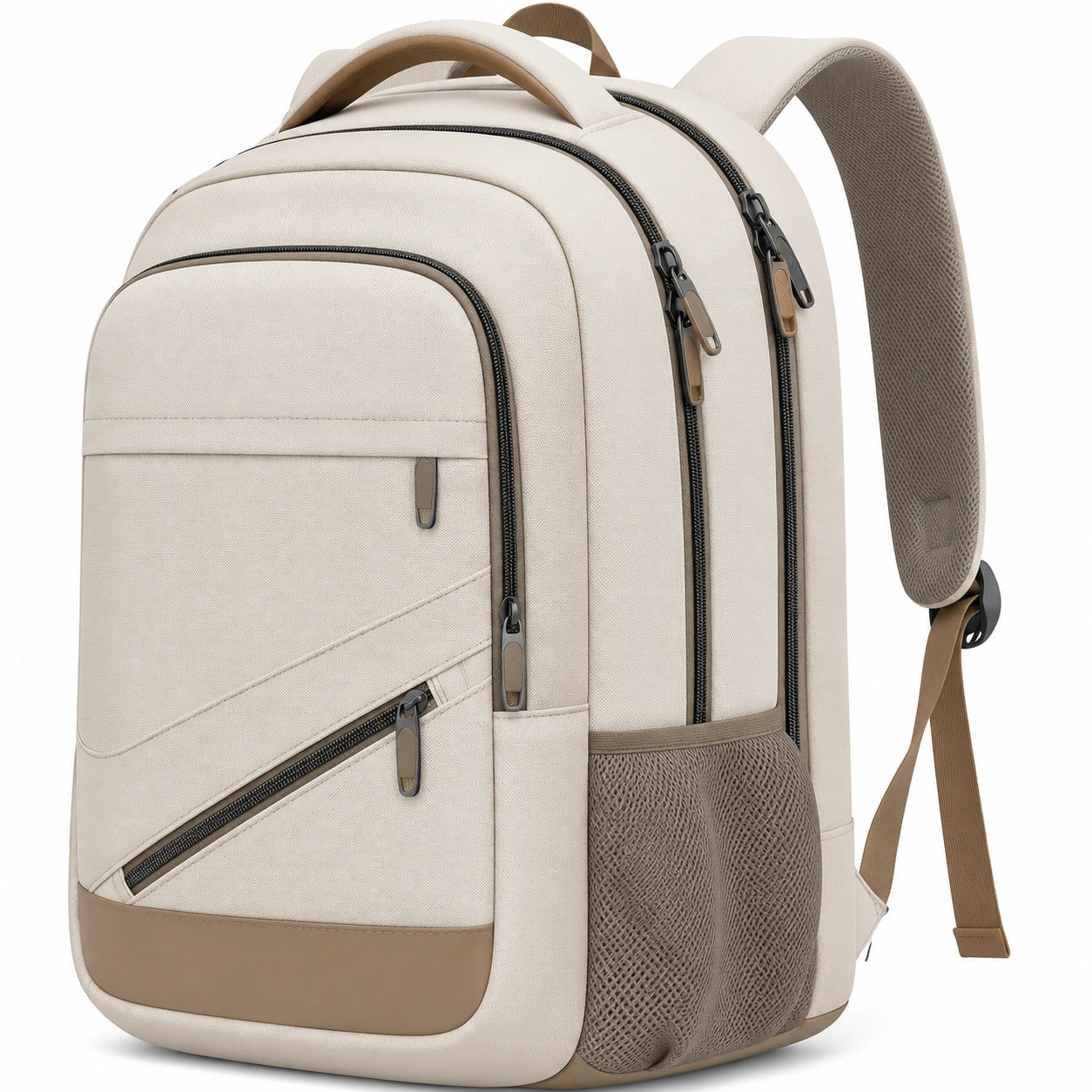 Wasserdichter Laptop-Rucksack für Reisen Beige 30x15x45cm