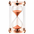 Sanduhr 60 Minuten aus Glas mit Kupferdetails