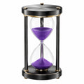 60-Minuten Sanduhr mit Metallgestell und Lila Sand