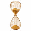 Bernsteinfarbene Glas-Sanduhr für Dekoration