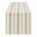 Gestreifter Tischläufer 200x40 cm Beige Weiß
