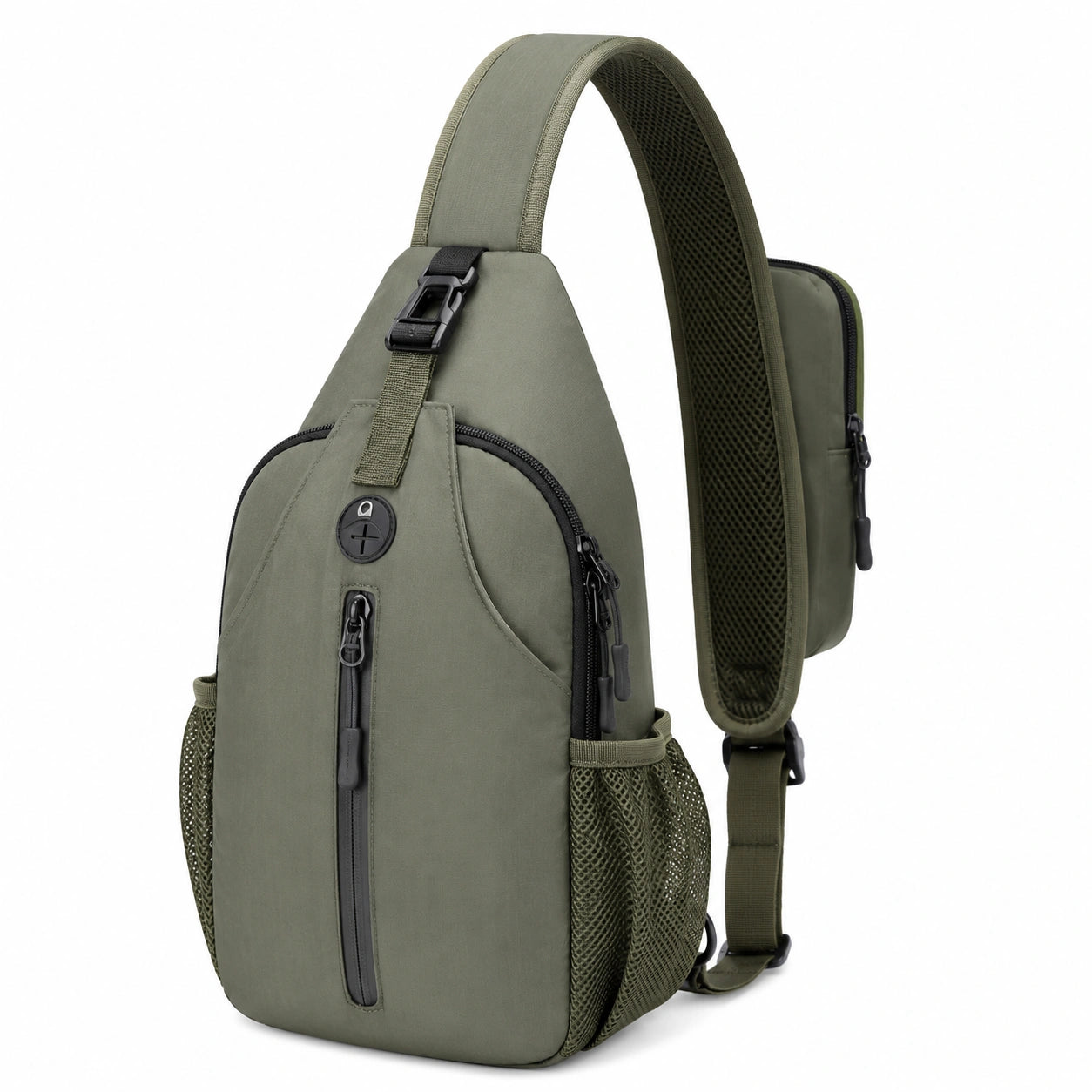 Unisex Sling-Rucksack mit USB-Anschluss Grün