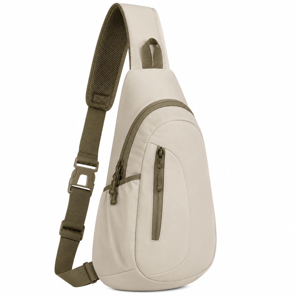Beige Umhängetasche mit Verstellbarem Schultergurt